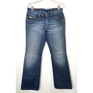 Vintage Y2K Diesel Jeans Rigid Low Rise Flare Classic Iconic Designer Retro 28